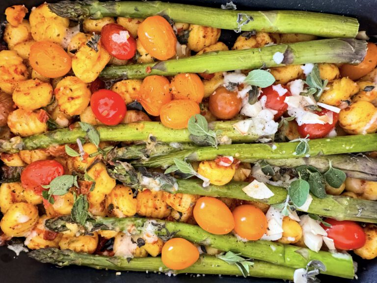 Grüner Spargel Auflauf Rezept, einfach und schnell in 30 Minuten.