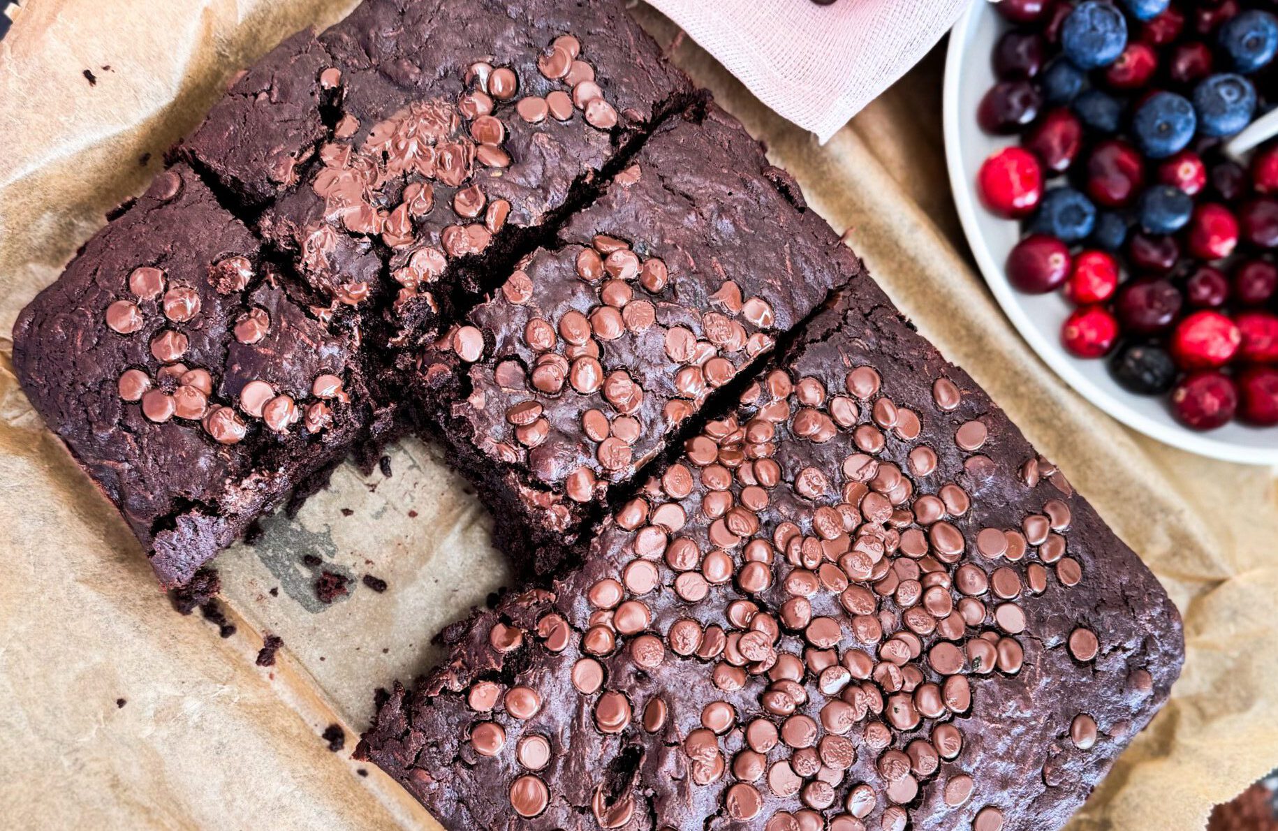 Vegane Brownies, einfaches Rezept ,schnell im Backofen