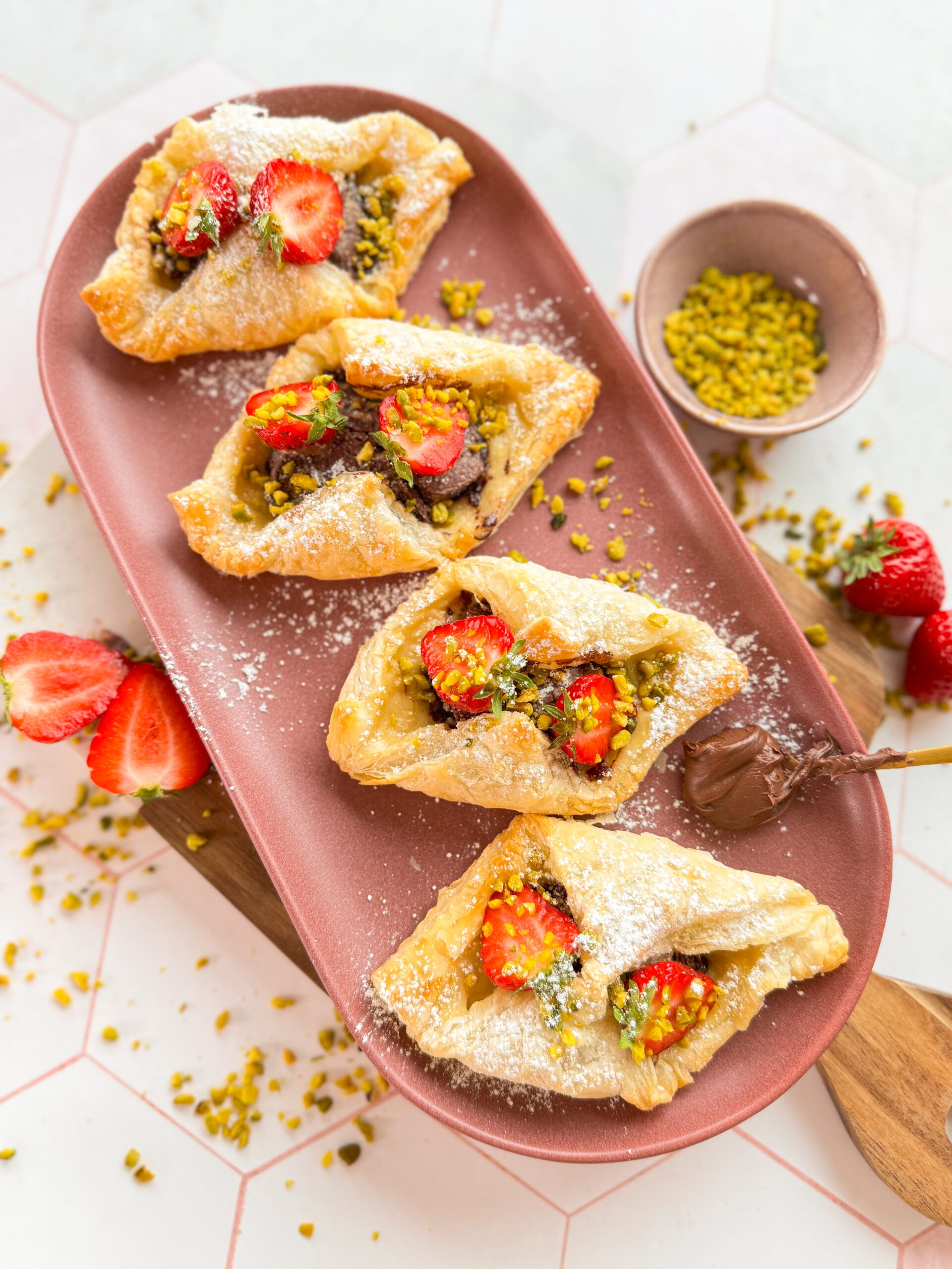 Gefüllte Pudding-Taschen, einfach, vegan und lecker nach einem schnellen Rezept von Foodykani.