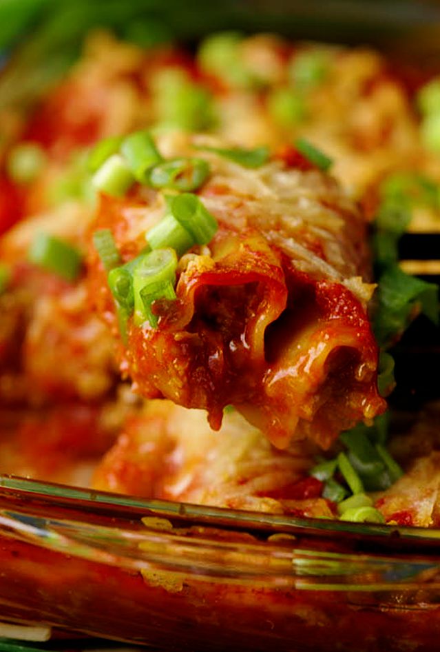 Schneller Cannelloni-Auflauf, vegan und lecker und einfach in der Zubereitung.