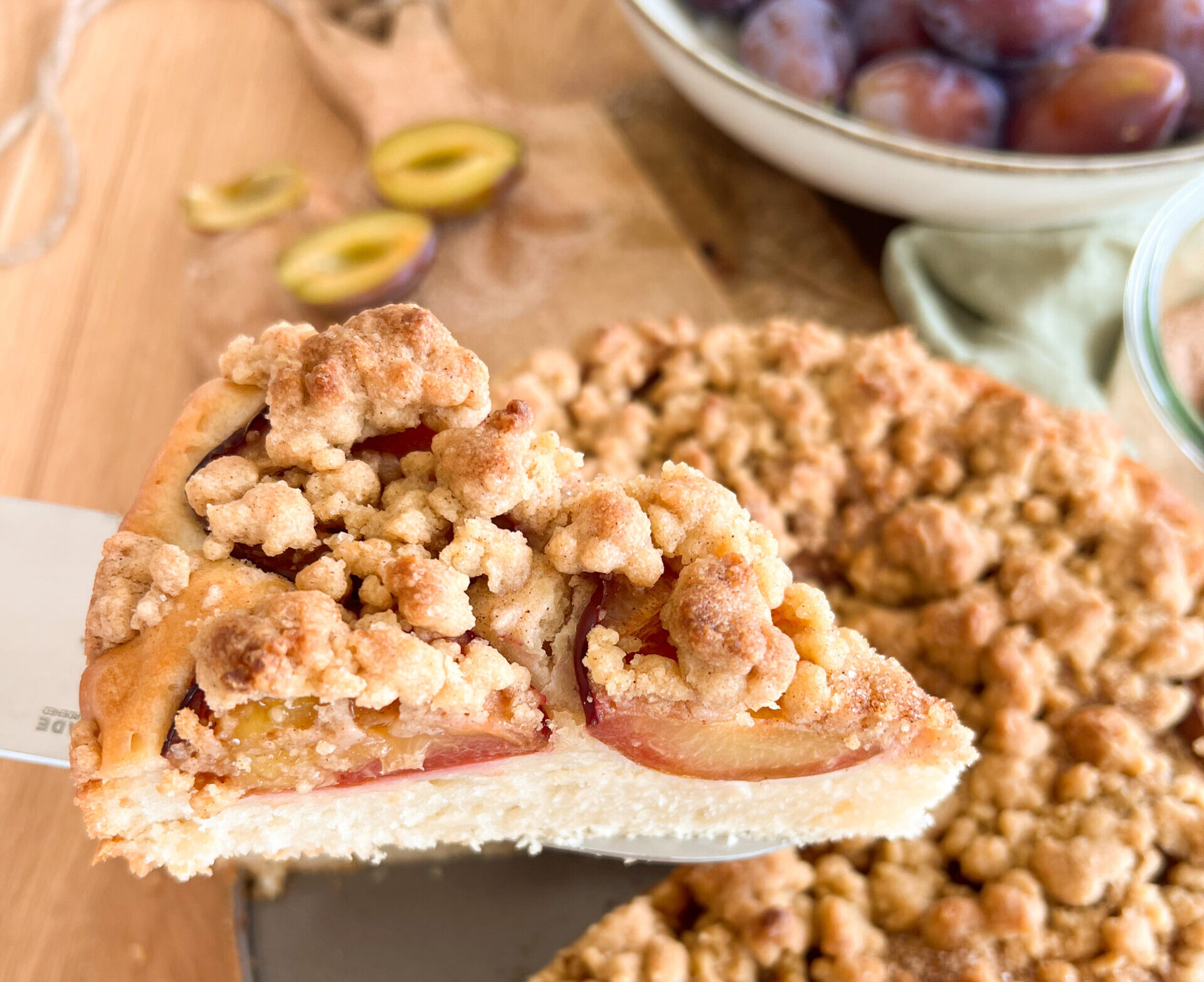 Pflaumenkuchen vegan, einfaches Rezept wie von Oma.