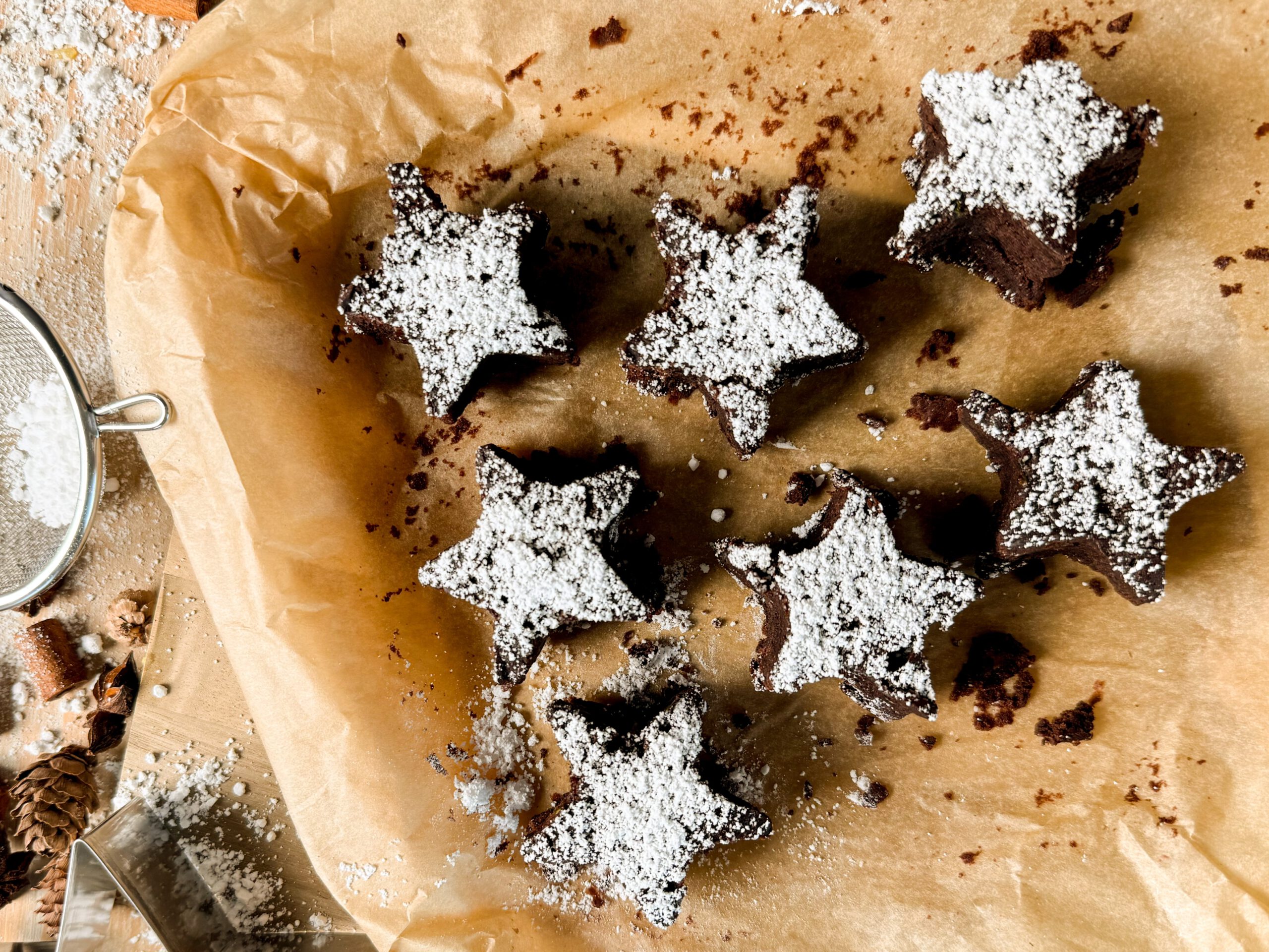 Brownies vegan mit Lebkuchen, einfaches Rezept.