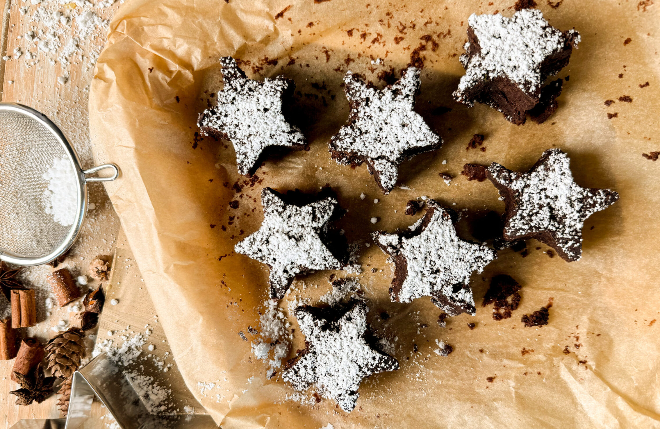 Brownies vegan mit Lebkuchen, einfaches veganes Rezept von der Foodbloggerin Foodykani.