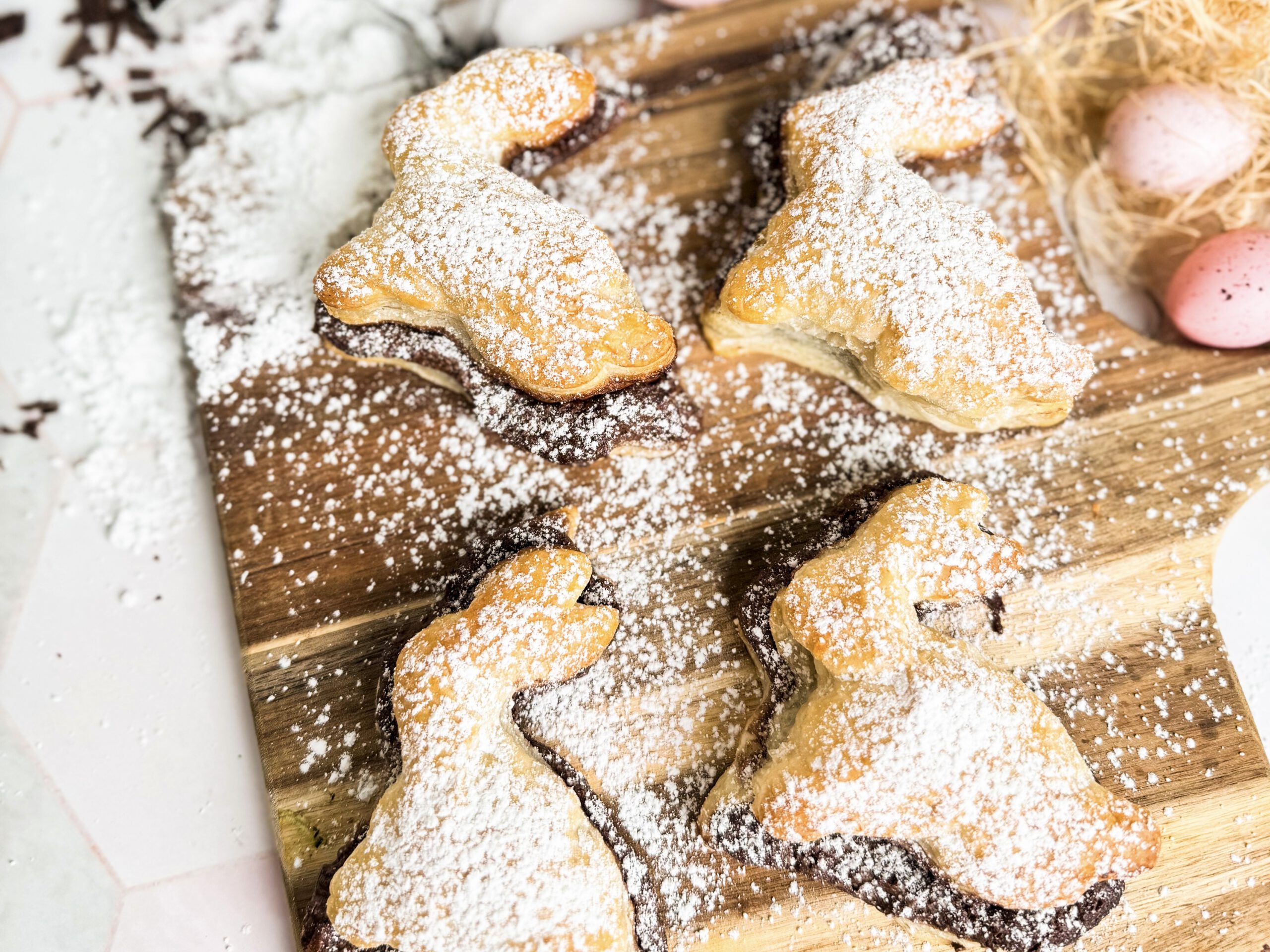 Ostergebäck mit Blätterteig, einfaches Rezept in 20 Minuten!