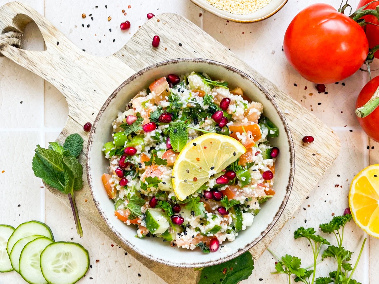 Tabouleh mit Bulgur, einfaches Rezept in 20 Minten!